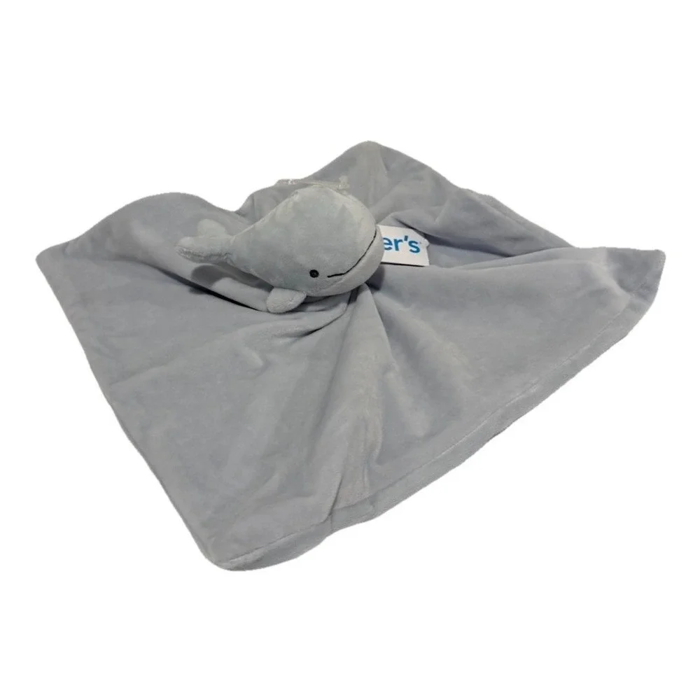 NWT Carters Baby Blue Whale‎ Lovey Cuddle Plush Newborn Infant Security Blanket